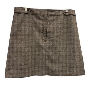 Y2K, vintage Poetcore Banana Republic plaid mini skirt academia, gray, Size 12